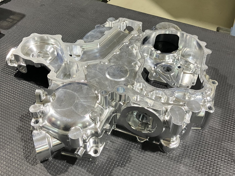 5軸加工機で加工したギアケース