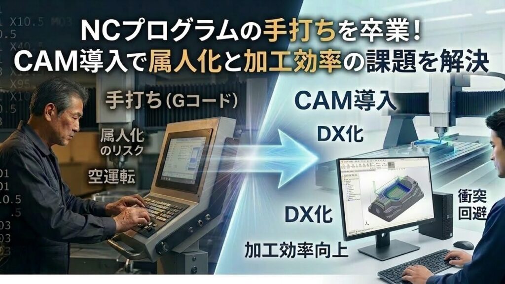NCプログラムの手打ちを卒業!CAM導入で属人化と加工効率の課題を解決